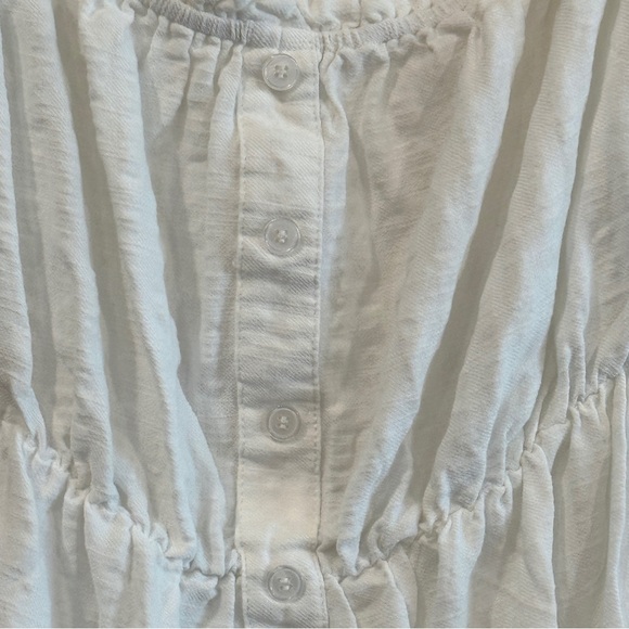 Jacquie The Label White Button-Front Mini Dress – 👗 Size Small, Boho Style - Picture 10 of 16